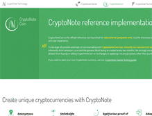 Tablet Screenshot of cryptonote-coin.org